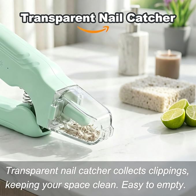 2-in-1 Dog Nail Grinder & Dog Nail Clipper for Sensitive Pets | Whisper-Quiet Claw Trimmer, with 2 LED Light & Safety Lock, Nail Clipping Collector Box, Painless Paws Grooming & Smoothing