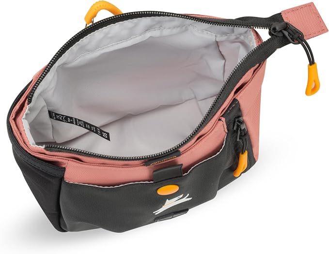 Backcountry Day Bag | Dog Training Treat Pouch | Eco-Friendly Recycled Fabric Fanny Pack with Zipper Closure, Built-in Poop Bag Dispenser & Adjustable Waist Belt (Desert)