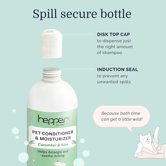 Hepper Pet Conditioner and Moisturizer - Cucumber & Aloe - 8oz