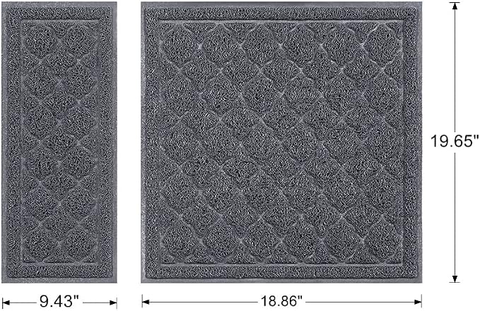 unipaws Cat Litter Trapping Mat, Litter Box Scatter Control Pad | Litter Free Floors and Urine Waterproof, Gentle on Paws, No Phthalate