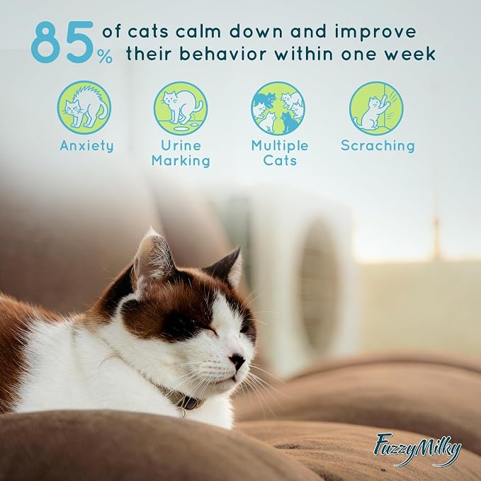 Cat Pheromone Calming Diffuser Gel, Unplugged Cordless Cat Calming | for Cat Anxiety Relief from New Home, Car Rides, Travel, Scratching & Urine Marking, 2 Months Supply (120 ml, 4.1 f oz)