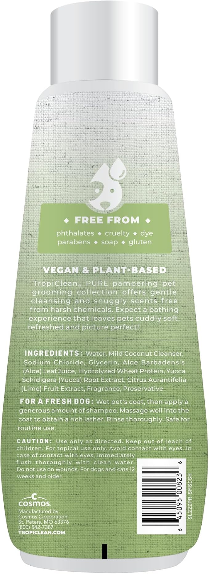 TropiClean Pure Deshedding Dog Shampoo, Sweet Meadow Scent, 22oz