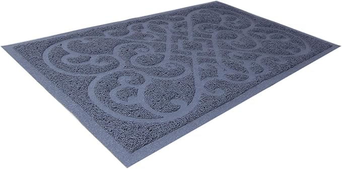 PetLike Cat Litter Box Mat, Thick Kitty Litter Trapping Mat, Durable,Waterproof &Washable with Non-Slip Backing, Soft on Kitty Paws and Easy to Clean, BPA Free