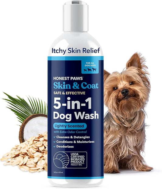 Dog Shampoo and Conditioner, Odor Control, Itchy Skin, Sensitive Skin | Itchy Skin Relief, Oatmeal Shampoo for Dogs, Anti-Itch for Allergies and Itching, Moisturizing Dry Skin, Natural