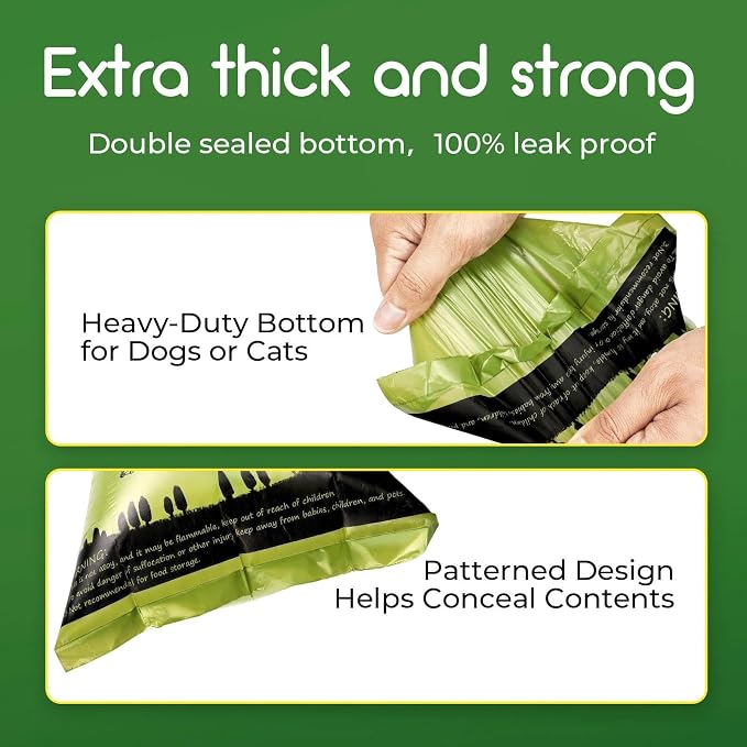ATIFBOP Biodegradable Dog Poop Bags 720 Count, 48 Rolls Scented Dog Waste Bags, Leak Proof Extra Thick Refill Rolls, Lemon Scented Poop Bags for Dogs