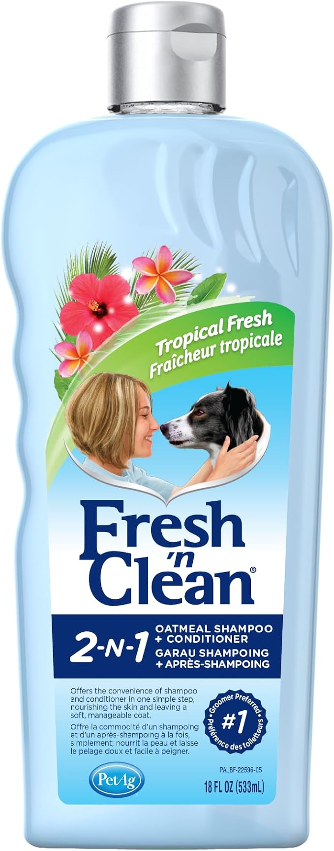 Fresh'n Clean Pet 2-in-1 Oatmeal and Baking Soda Formula Conditioning Shampoo, 18-Ounce