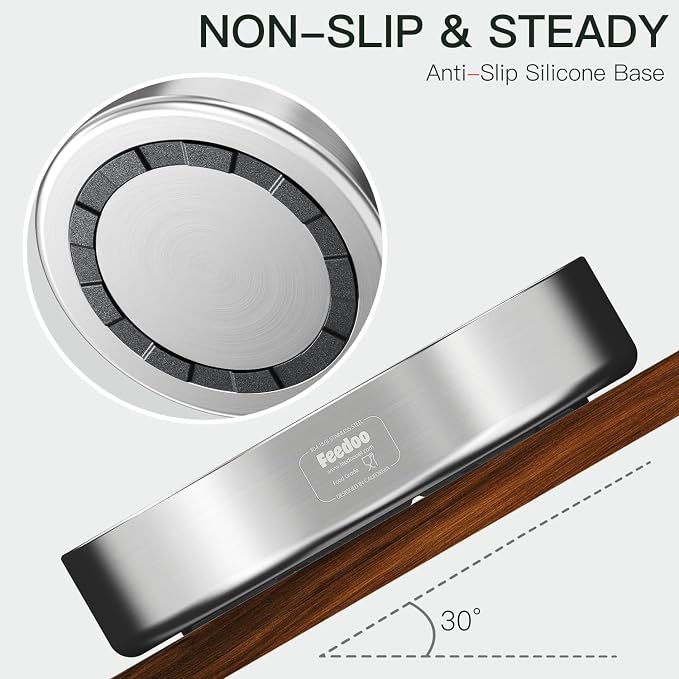 Slow Feeder Dog Bowl-2Cups for Medium Breeds, Double Wall Food-Grade Stainless Steel, Heavy Duty with Non-Slip Rubber Base, Puzzle Maze Bowl to Slow Down Eating