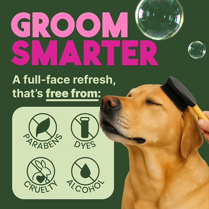 TropiClean No Rinse Waterless Dog Shampoo, Berry & Coconut Scent, 7.4oz
