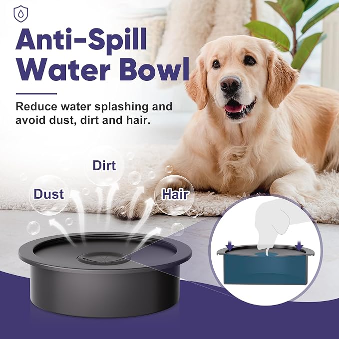 XIAZ Elevated Dog Bowls Large Breed Raised Dogs Bowl Stand Large/Medium Sized Dog Slow Feeder Dogs Bowls Food Water Stands 5 Heights Adjustable 9/11/12/14in Pet Feeder Dish Station