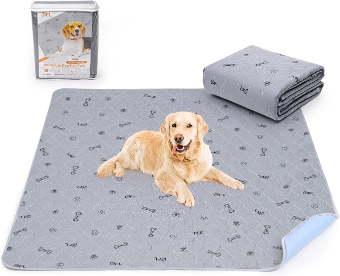 Pee Pads for Dogs Washable, Absorbent,34x52 Reusable Puppy Pads | Waterproof, Non-slip, dog Mats for Potty Training, Playpen, Crate, Senior Dog Incontinence, Housebreaking