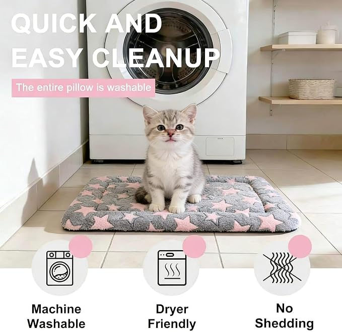Dog Bed Mat - Reversible Dog Crate Bed Mats, Soft & Breathable Kennel Pad, Durable Crate Bed for Small Medium Large Dogs & Cats