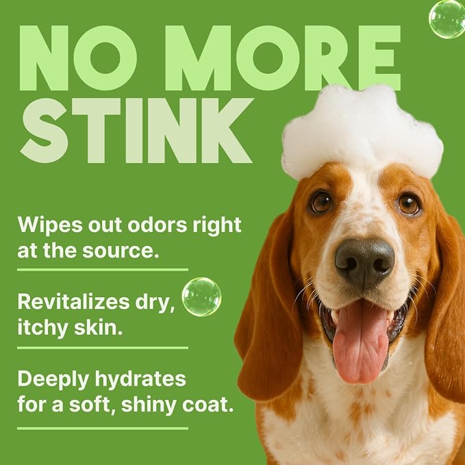 TropiClean Deodorizing Dog Shampoo for Smelly Dogs, Made in USA, 20oz