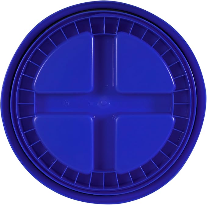 Gamma2 Gamma Seal Lid – Turn your standard utility bucket into an airtight storage container – Fits a 3.5 to 7 Gallon Bucket - Blue, Made in USA