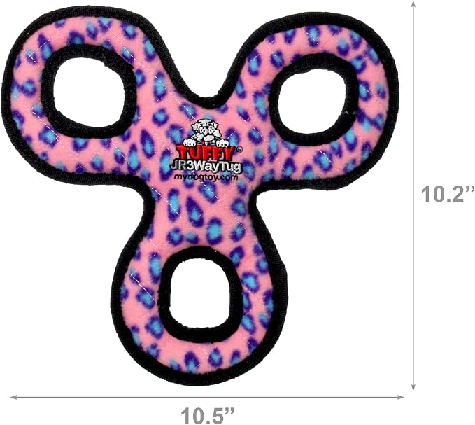 TUFFY® : 3Way Tug Dog Toy: Ultra Durable Plush Toy with Multiple Layers & Reinforced Seams, Washable and Floats, Original Construction