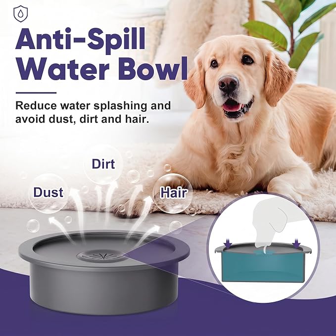 XIAZ Elevated Dog Bowls Large Breed Raised Dogs Bowl Stand Large/Medium Sized Dog Slow Feeder Dogs Bowls Food Water Stands 5 Heights Adjustable 9/11/12/14in Pet Feeder Dish Station