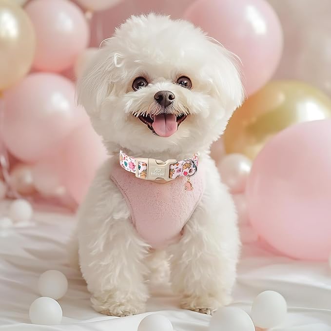 Cute Dinosaur Dog Collar, Adjustable Pink Dino Dog Collars for Large Dogs, Lightweight Quick-Release Buckle Birthday Collar for Boy&Girl Dogs L