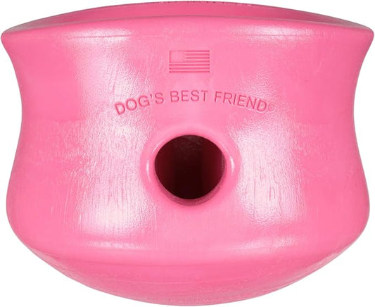 WEST PAW Zogoflex Toppl Interactive Treat Dispensing Puzzle Dog Toy for Mental Stimulation & Enrichment-Holds Kibble & Treats-Lickable, Freezable & Dishwasher Safe-Made in USA-XL-Geranium