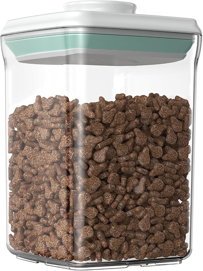 Dog-Cat POP Treat-Airtight jar-Container - 1.3 Qt/1.2 L | Ideal For Up To 1.3 Lb Of Treats | Stackable One-Touch Opening | BPA-Free