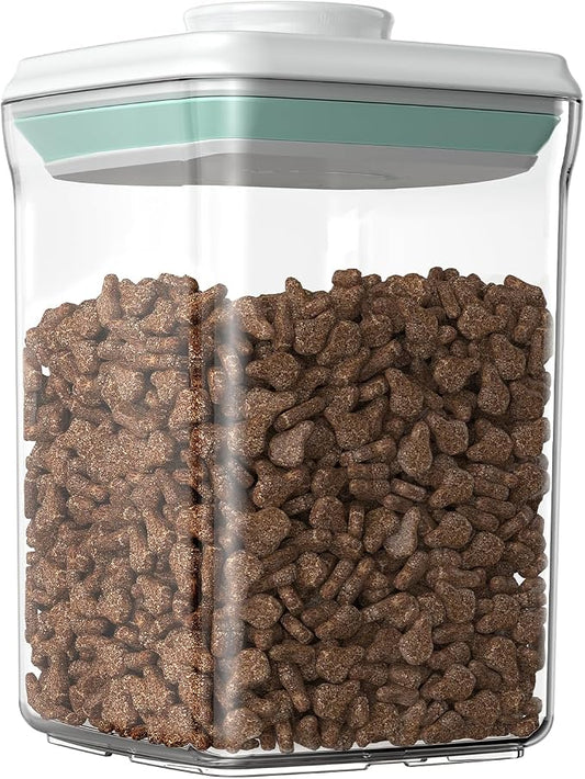 Dog-Cat POP Treat-Airtight jar-Container - 1.3 Qt/1.2 L | Ideal For Up To 1.3 Lb Of Treats | Stackable One-Touch Opening | BPA-Free