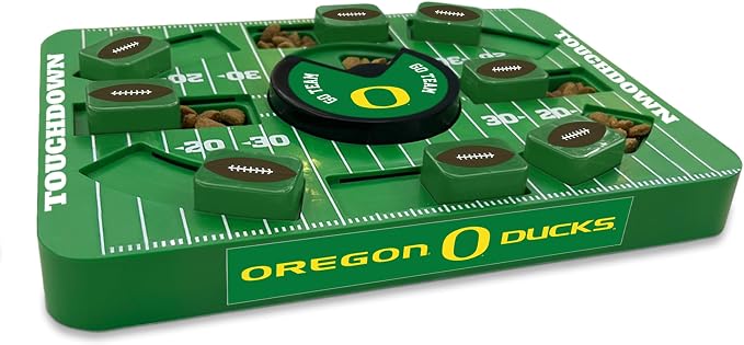 Pets First NCAA OREGON LARGE PUZZLE TOY, Dog Puzzle Treat Toy, New Large Size, Interactive Dog Treat Toy, Dog Slow Feeding Toy