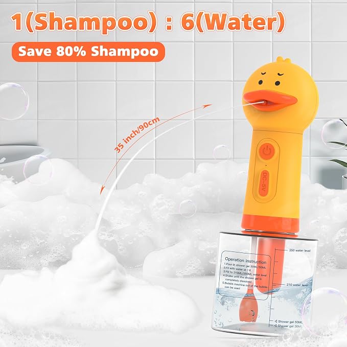 Homrich Electric Dog Soap Dispenser, Automatic Dog Cleaning Foam Machine, Dog Shampoo Sprayer with Brush for Dog and Cat Bathing, Shampoo Foamer for Pet Bathing, Bathroom, Kitchen Sink