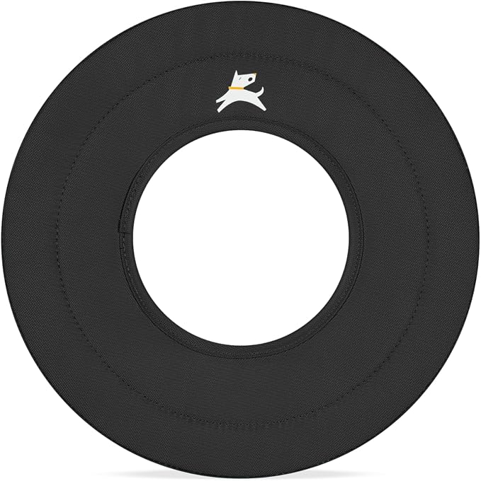 OllyDog Mini Super Flyer, Dog Flying Disc – Floating Fetch Toy, Soft on Teeth, Eco-Friendly Recycled Material, Lightweight, for Small & Medium Dogs (Raven, 9")