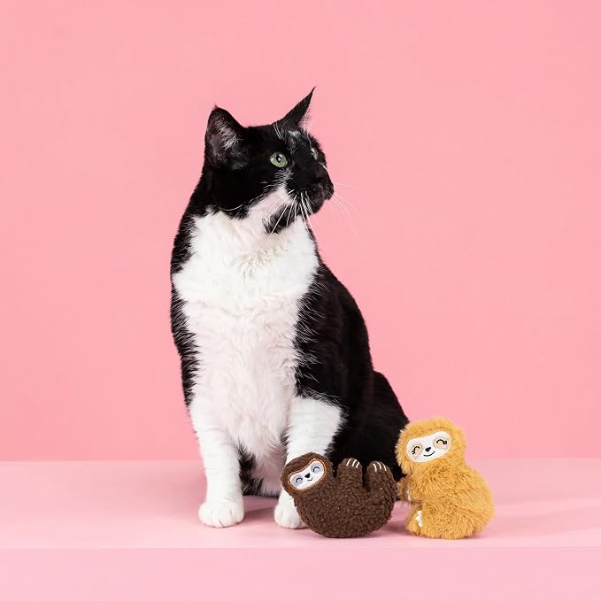 Fringe Studio Plush Cat Toy Set, Movin' Slow, Mini 2 Piece Set, Pet Shop Collection (692009)