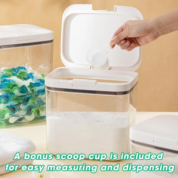 4.75 Qt Rice Flour Container Dog Food Storage Holder with Flip-up Lid Scoop | Airtight Dry Food Containers Pet Cat Food Bin Laundry Room Organization Household Essentials Kitchen Pantry Organizers