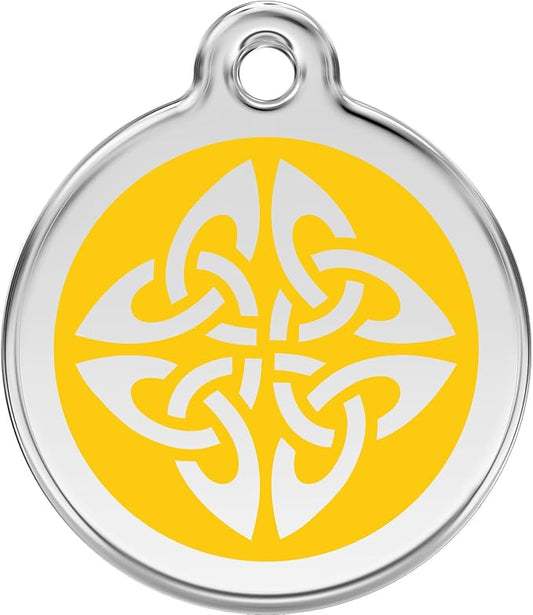 Red Dingo Personalized Tribal Arrows Pet ID Dog Tag (Medium Yellow)