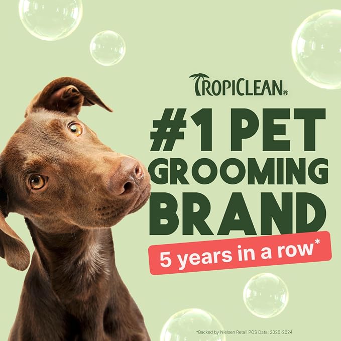 TropiClean 2-in-1 Dog Shampoo and Conditioner, Watermelon Scent, 2.5 Gallon | Professional Moisturizing Detangler | Watermelon Scent | Puppy Safe | Made in USA