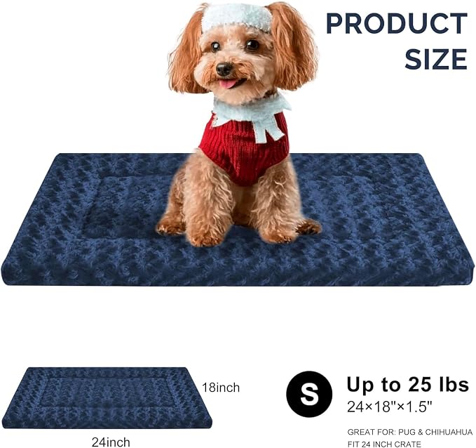 Dog Bed Mat - Crate Pad - Reversible Mat for Pet Comfort - Soft Bed Crate Pads with Dual-Sided Design for All Seasons - Durable, Machine Washable Mat for Travel and Home