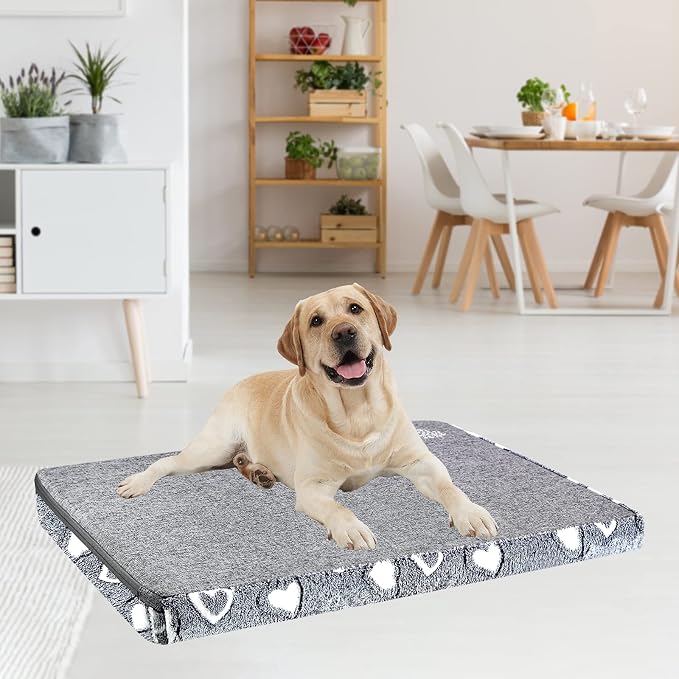 VANKEAN Reversible Cool/Warm Crate Mat Waterproof Washable Firm S-XXL Grey