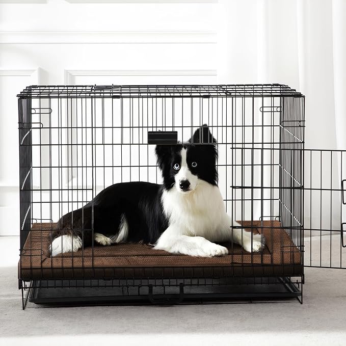 Dog Bed for Crate, Small Dog Crate Beds, Washable Pet Bed Mat Kennel Pad | 30" Medium Pet Beds Mat W/ Soft Wavy Plush Comfortable Anti-Slip Sleeping Mattress for Dogs & Cats