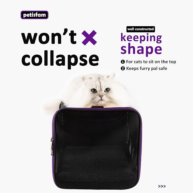 Soft Pet Carrier for Large and Medium Cats, 2 Kitties, Small Dogs. Easy to Get Cat in, Great for Cats that Don't Like Carriers (Black)