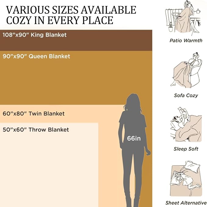 BlessLiving Throw Blanket, Brown Dog Animal Gift, 50x60 Inches | sherpa fleece fabric, German Shorthaired Large Pet Blankets Puppy print, for couch or sofa, pet lovers, easy machine care