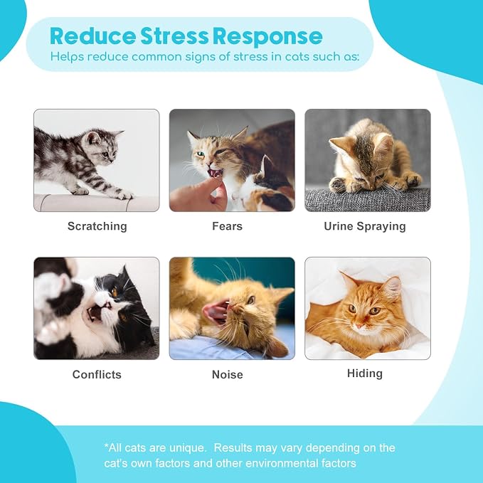 Cat Calming Diffuser 2 Pack Multi Cat Pheromones Diffuser Helps Calm Cats for 30 Days Effectively Relieve Anxiety Stress