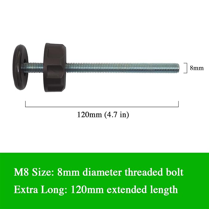 Extra Long M8 (8mm) Spindle Rods for Pressure Mounted Baby and Pet Safety Gates 4 Pack Replacement Set (8mm, Bronze)
