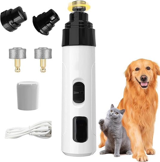 silent paws Dog Nail Grinder – Quiet Trimmer for Dogs Cats | Electric Dog Nail Grinder Quiet , Rechargeable 2-Speed Pet Claw Trimmer for Small Dogs&Cats, Pet Pro Grooming Tool