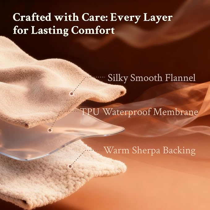 Waterproof Blanket (60"x80") for Couch, Sofa, Pets- Plush Water Proof Throw Blanket to Protect Furniture, Stain Resistant, Leak-Proof, Double-Sided, Reversible Flannel & Sherpa Fleece, Grey
