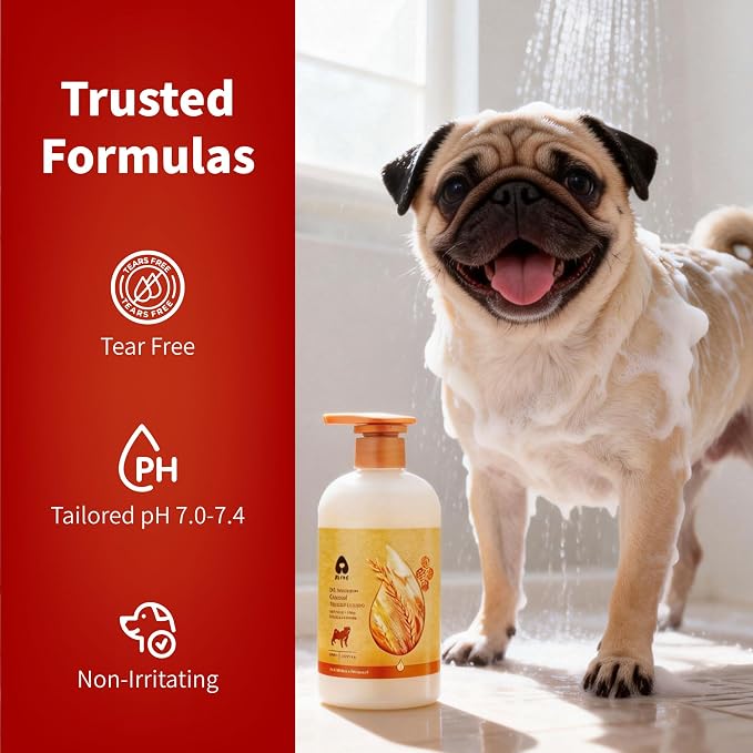 Arf Arf Sensitive Skin Dog Shampoo – Oatmeal & Lithospermum, Itchy, 16.9oz | Lithospermum & Oatmeal for itchy sensitive skin. Odor control for smelly dogs. pH-balanced. Safe for Frenchies & Bulldogs.