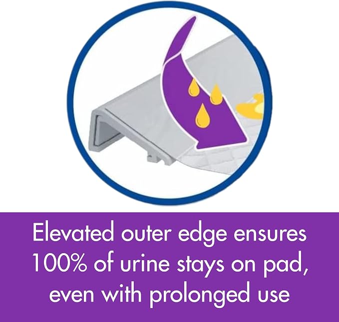 Patented SureGrip Pee Pad Holder - Fits All Common Pad Sizes, 100% of Urine Stays on Pad, Built-in Pad Grips Secure Pad to Holder, Holder Can Secure to Floor, No Sliding or Folding