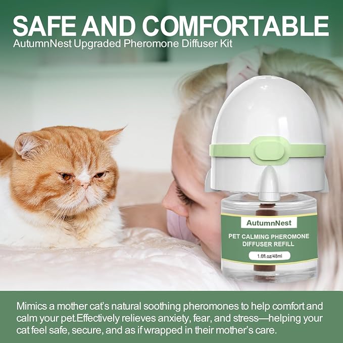 6-in-1 Cat Calming Pheromone Diffuser Kit, 120 Days Support | Cat Calming Diffuser for Anxiety Relief, Aggression, Scratching, Urine Marking, Fighting, Meowing, Hiding, Safe for All Cats