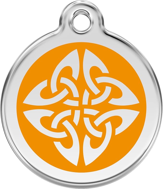 Red Dingo Personalized Tribal Arrows Pet ID Dog Tag (Large Orange)