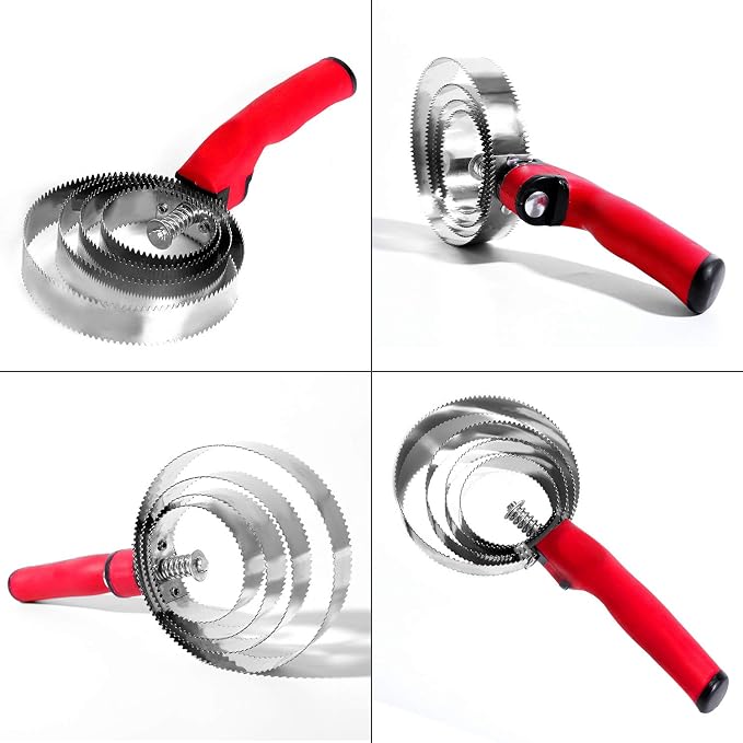 BOTH WINNERS Reversible Stainless Steel Curry Comb with Soft Touch Grip (Red)