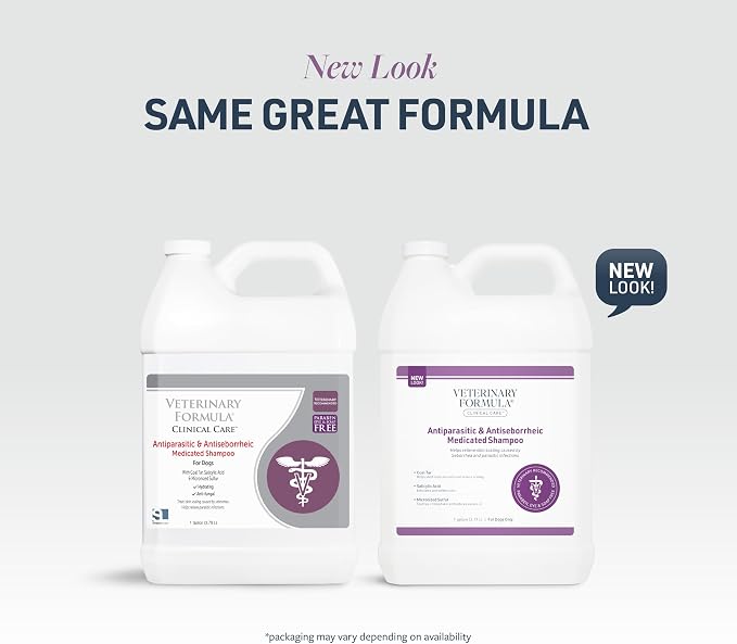 Veterinary Formula Clinical Care – Antiparasitic & Antiseborrheic Medicated Dog Shampoo – Supports Dry, Irritated Skin and Helps Soothe Occasional Itchy Spots – 1 Gallon