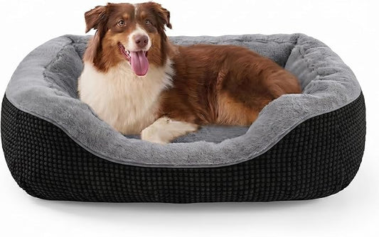 INVENHO Large Dog Beds Large Sized Dog, Washable Orthopedic Warming Soft Sleeping Durable with Anti-Slip Bottom