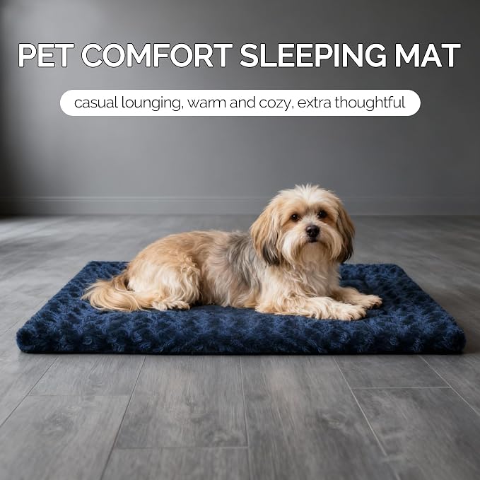 Dog Bed Mat - Dog Crate Pad - Reversible Dog Mat for Pet Comfort - Soft Bed Pads with Dual-Sided Design for All Seasons - Durable, Machine Washable Mat for Crates, Travel, and Home