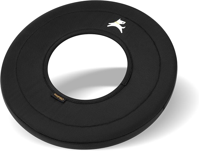 OllyDog Super Flyer Dog Flying Disc – Floating Fetch Toy for Water Play, Soft Eco-Friendly Recycled Fabric, Gentle on Teeth, 11" for Medium & Large Dogs (Raven, 11")