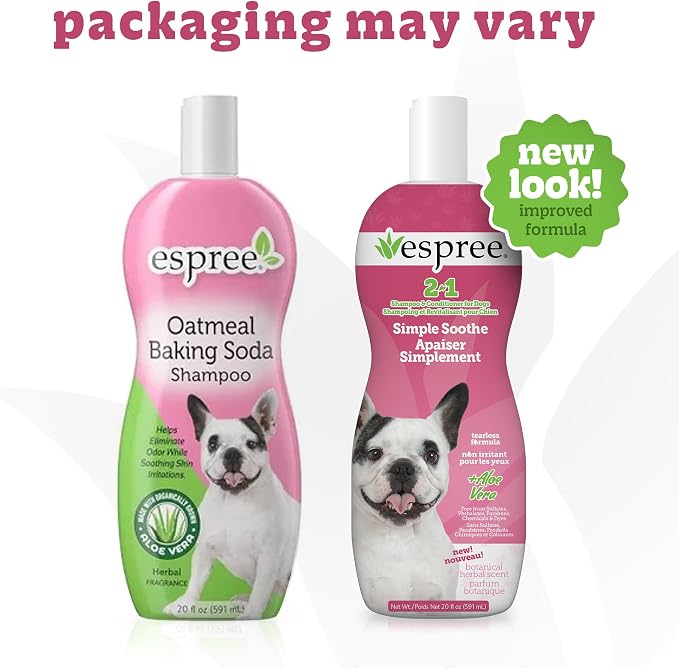Espree Simple Soothe Dog Shampoo & Conditioner, Dog Grooming, 20 oz | Soothing Shampoo, Dog Conditioner, Professional Dog Grooming, Grooming Supplies, Moisturizing, Nourishing Coat, Salon Quality
