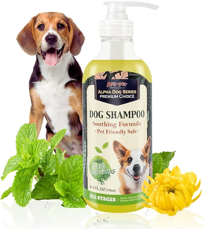 Grooming Natural Herbal Dog Shampoo, pH Balanced Shampoo for Dogs, Moisturizing Soothing Dog Shampoo for Sensitive Skin - 26.4 fl. oz.